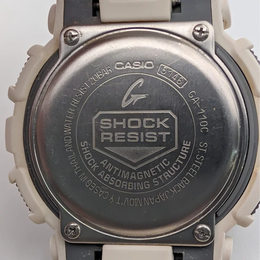 Casio G-Shock‎ GA-110C Watch Mens White Analog Digital Shock Resist 5146 Clean